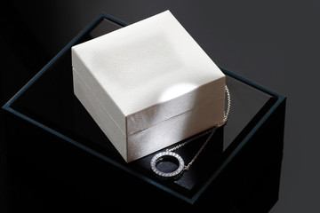 gift necklace with jewellery box, elegant design