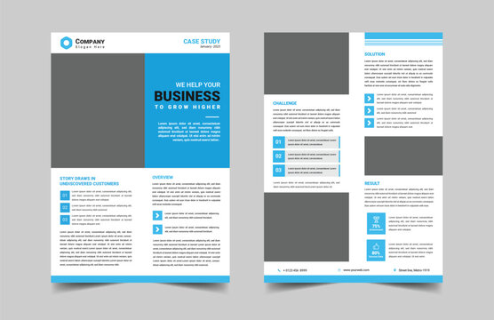 case study template with minimal design