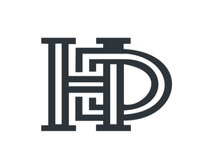 h and d, h and b logo designs