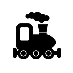 locomotive icon on white background