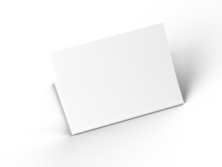 Open magazine with a glued binding. Vertical A4 format. 3d illustration.