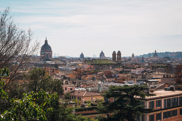 Fototapeta na wymiar vistas de la ciudad de Roma desde las alturas