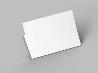 Open magazine with a glued binding. Vertical A4 format. 3d illustration.