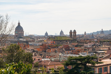 Fototapeta na wymiar vistas de la ciudad de Roma desde las alturas