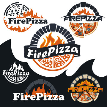 italian hot pizza oven logo