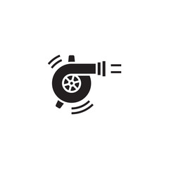 Turbo Motor vector icon. Element of automobile sign on white background. Modern, simple flat vector illustration for web site or mobile app. Trendy Flat style for graphic design,  