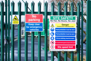 Building Site Health and Safety Sign
