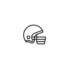 American football helmet icon. Rugby sign. Trendy Flat style for graphic design, Web site, UI. EPS10. - Vector illustration