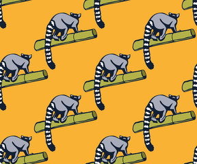 Vector background hand drawn exotic wild animals. Hand drawn ink illustration. Modern ornamental decorative background. Vector pattern. Print for textile, cloth, wallpaper, scrapbooking