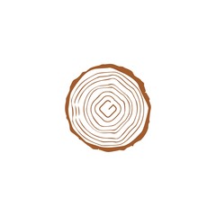 Fototapeta premium Wood logo with letter G shape illustration 