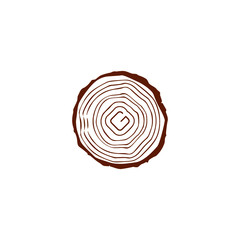 Wood logo with letter G shape illustration 