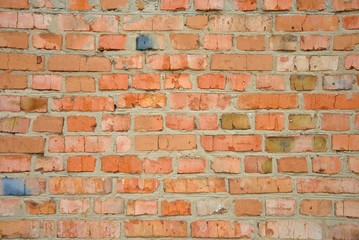Naklejka premium old red brick wall background