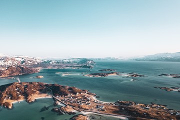 The island peninsula of Sommaraoy, Norway.
