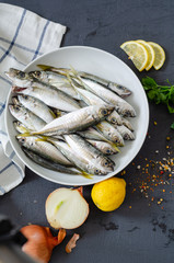 Healthy and diet food concept. Raw fish for cooking
