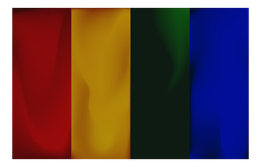 赤と黄色と緑と青のグラデーション素材、ストライプ