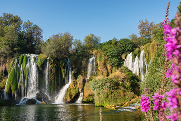 Naklejka premium Kravica waterfall on Trebizat river, Bosnia and Herzegovina