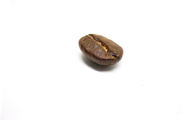 Coffee Bean Isolated on white background. macro coffee bean.