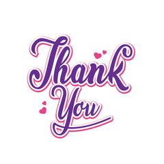 Colorful thank you lettering typography design vector eps 10