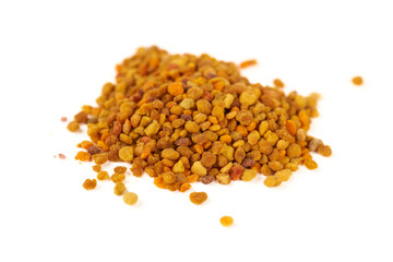 Bee pollen on white