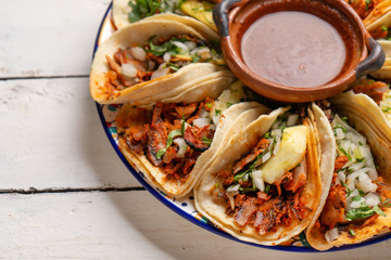 Mexican pork tacos called 