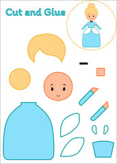 Cut and Glue Worksheet - Cinderella