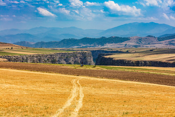 Fototapeta na wymiar Lori Berd canyon panorama landscape Stepanavan Lorri Armenia landmark