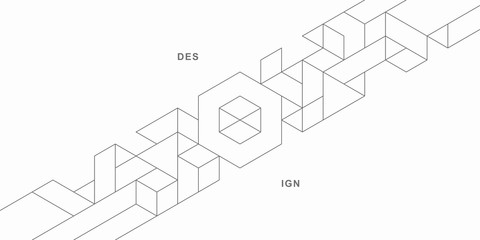 Abstract geometric technological background. Vector creative design.