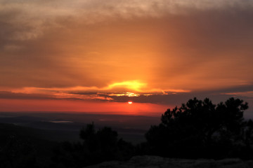 Fototapeta na wymiar Sunset from the mountain