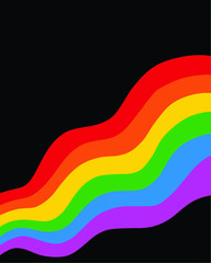 rainbow wavy background, lgbt concept gay pride flag vector illustration 