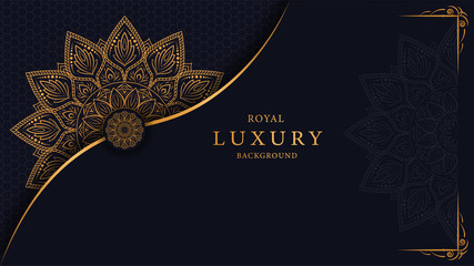 Luxury mandala background with golden arabesque pattern arabic islamic design
