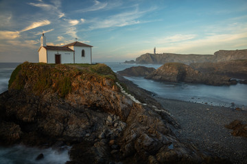 Fototapeta na wymiar Virxe do porto hermitage in Valdoviño, Galicia, Spain