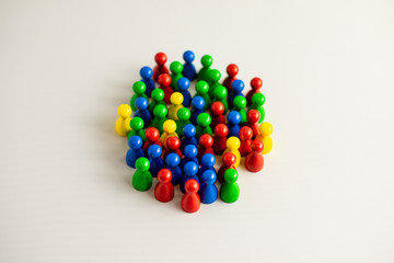 diversity with colorful meeple 