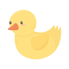 kids toy rubber duck icon design white background