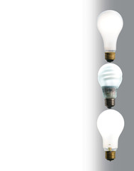 light bulb on black background