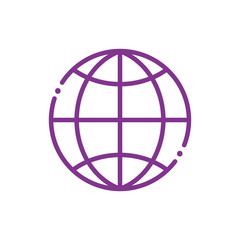 Obraz premium Isolated global sphere line style icon vector design