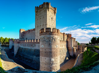 Castle of La Mota from the 14th century in Medina del Campo, Spain