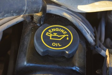 Oil Cap on a Truck Engine