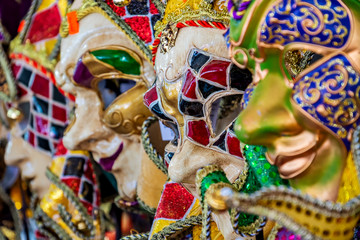 Mardi Gras Masks in New Orleans Louisiana © Kirk Voclain