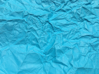 Modern blue crumpled paper texture background for Design.