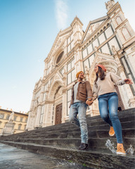 Happy couple in Florence Italy
