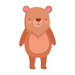 Obraz na płótnie Canvas cute bear standing animal cartoon character
