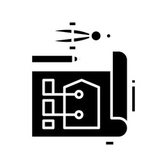 Flat design black icon, concept illustration, vector flat symbol, glyph sign.