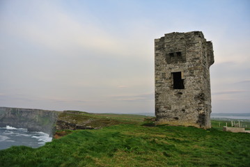 Fototapeta na wymiar Irish Ruins on Moher