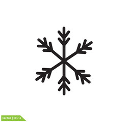 Snowflake icon vector logo design template