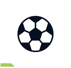 Fototapeta premium Soccer ball icon vector logo template