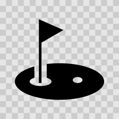 Golf icon.Golf simple icon on transparent background.Flat.Vector illustration
