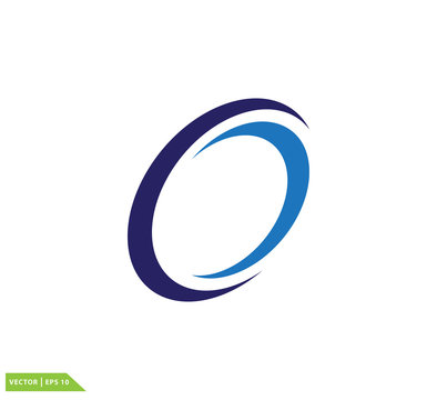 Swoosh Circle Icon Vector Logo Template