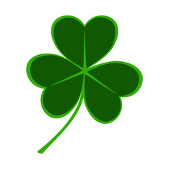 Three clover leaves and lucky green leaves vector