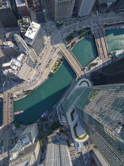 Naklejka premium Trump Tower, chicago, Aerial Photography 