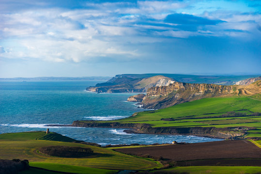 Kimmeridge and the Dorset Coastline from Swyre Head